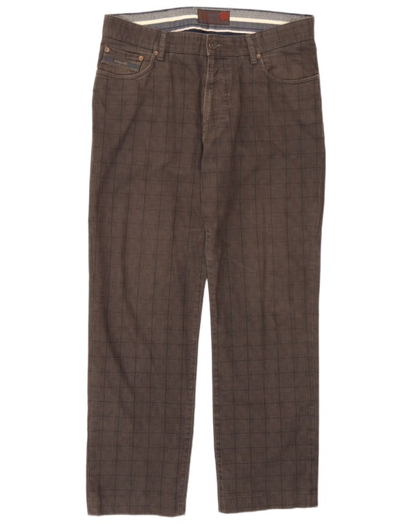 Ανδρικό ίσιο casual παντελόνι Bugatti IT 52 XL W36 L30 Grey Houndstooth