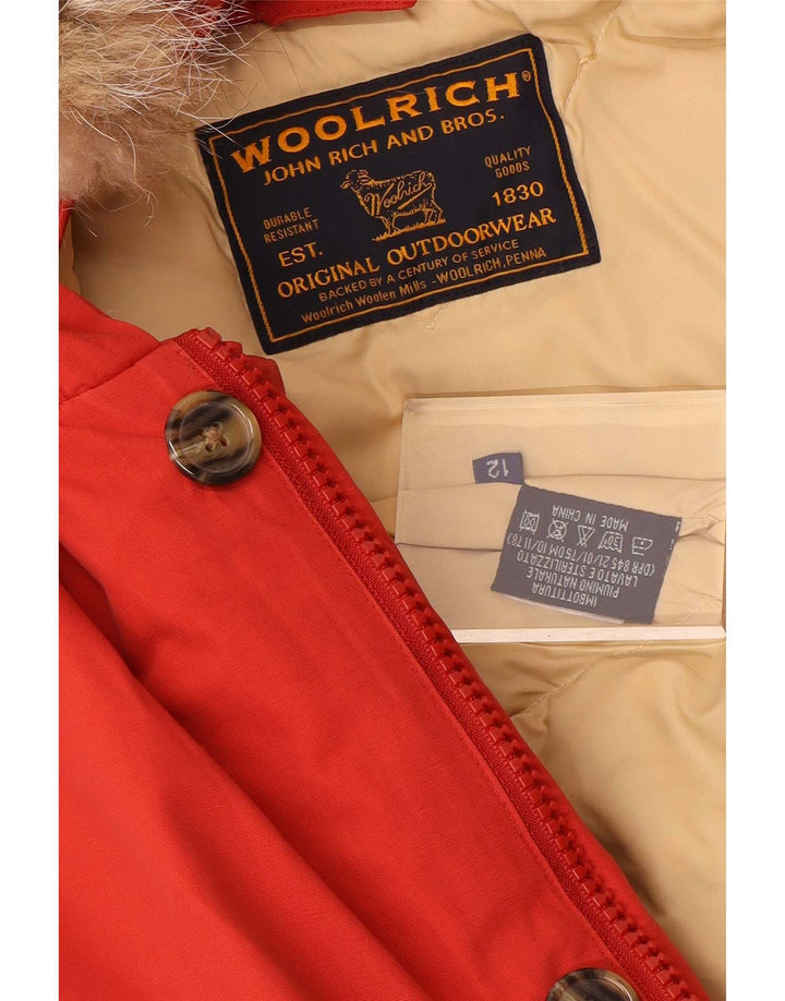 Woolrich Boys Hooded padded Jacket 11-12 Years Red Nylon