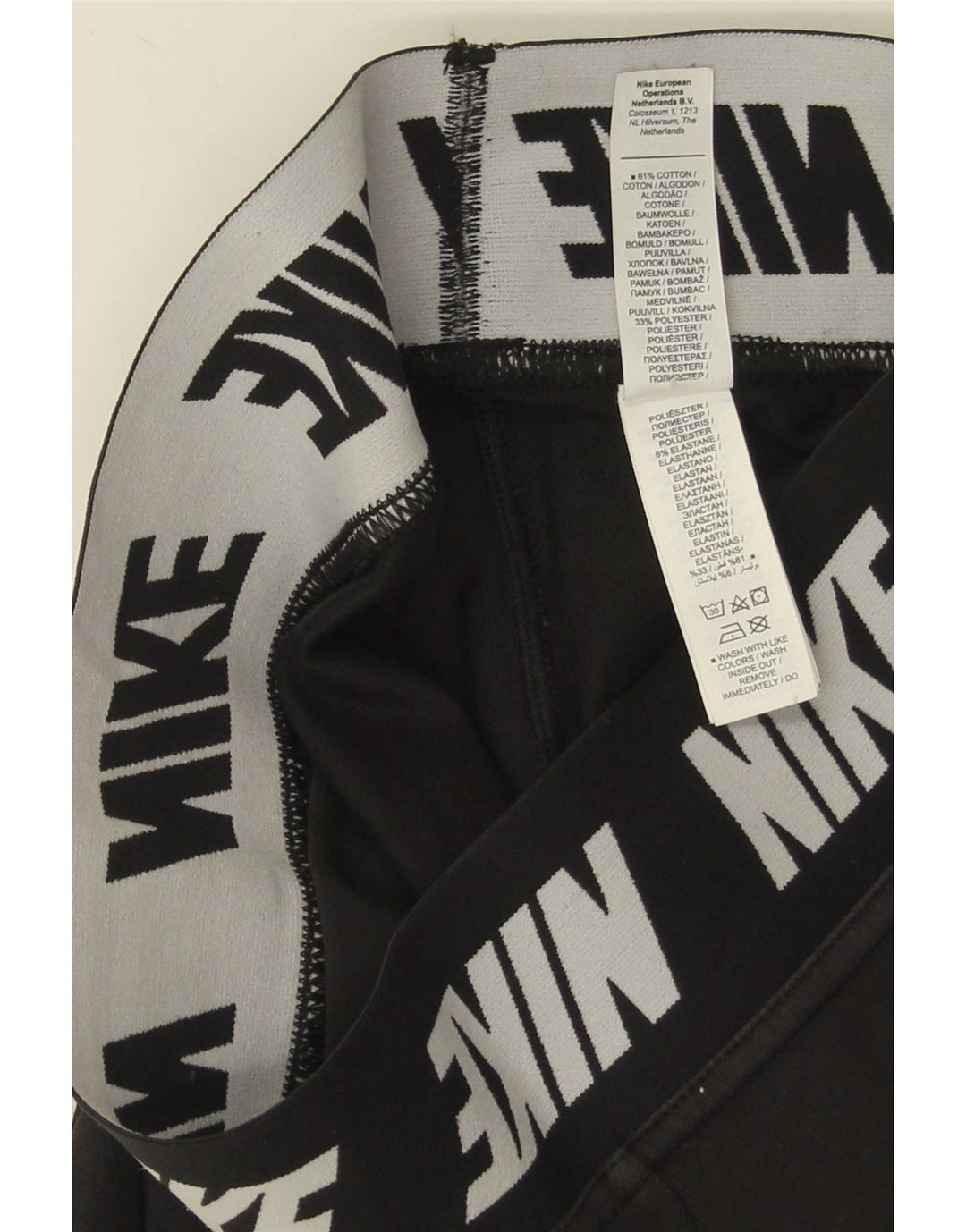 Γυναικεία γραφικά κολάν Nike UK 8 Μικρό μαύρο βαμβακερό
