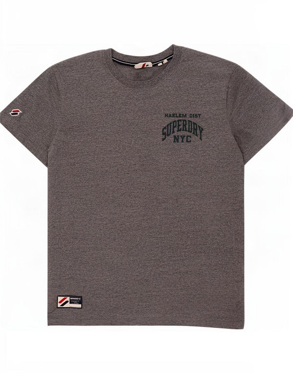 Ανδρικό γραφικό μπλουζάκι Superdry, Βαμβακερό, μεσαίο γκρι
