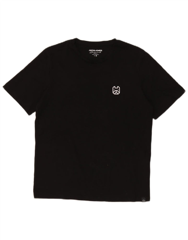 Jack & Jones Ανδρικό T-Shirt Top Μικρό μαύρο βαμβακερό