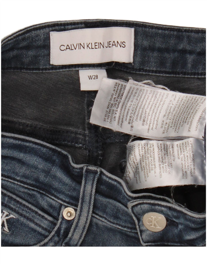 CALVIN KLEIN Γυναικεία ψηλόμεσα στενά τζιν W28 L27 μπλε βαμβακερό