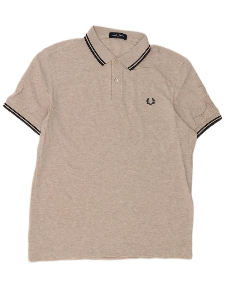 Fred Perry Ανδρικό Πόλο Μπλουζάκι μεγάλο μπεζ βαμβακερό