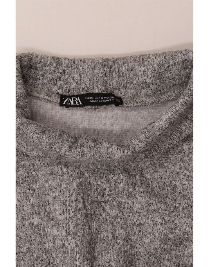 Zara Γυναικείο τοπ μακρυμάνικο UK 10 Small Grey