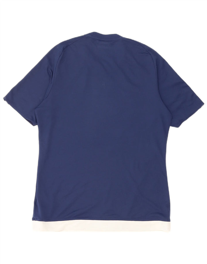 Ανδρικό T-Shirt Climalite Adidas Top Medium Navy Blue Colorblock Πολυεστέρας