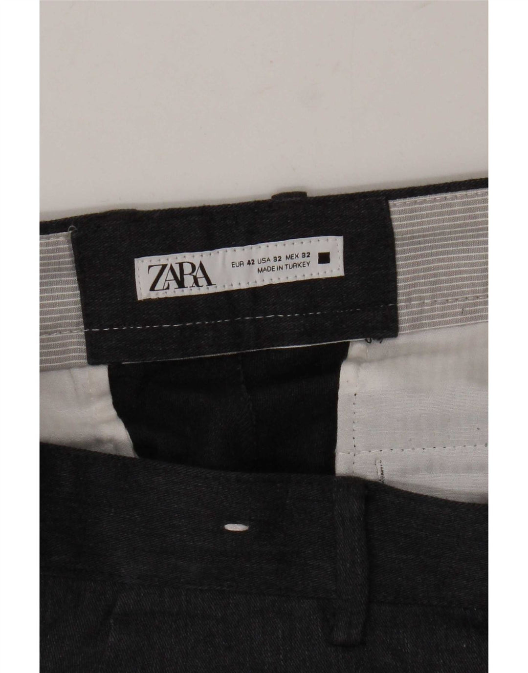 Zara Ανδρικό παντελόνι Chino Slim EU 42 Large W32 L32 Grey