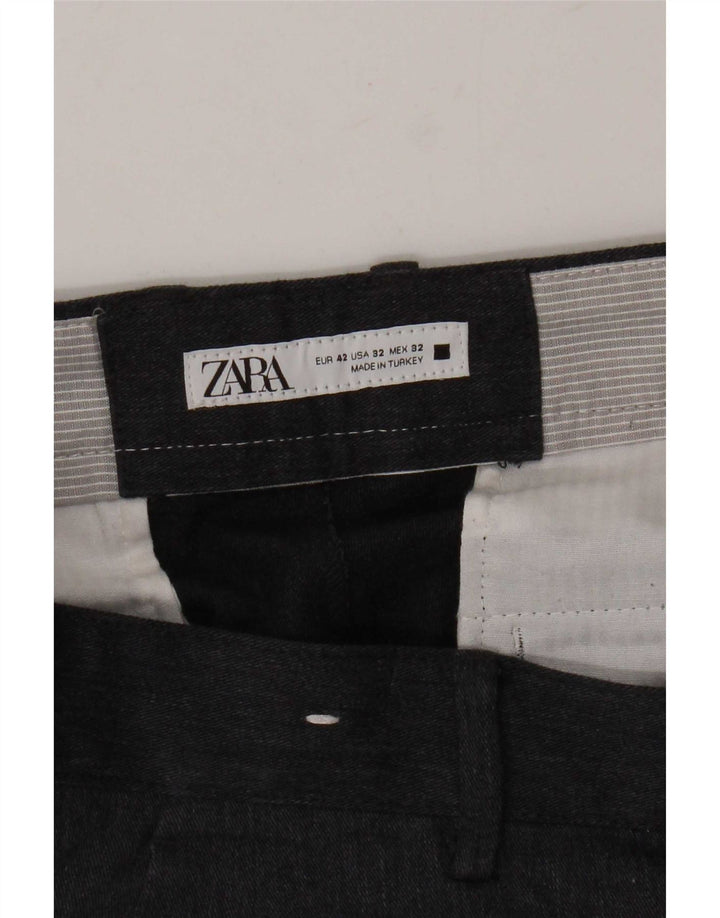 Zara Ανδρικό παντελόνι Chino Slim EU 42 Large W32 L32 Grey