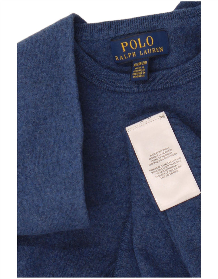 Πουλόβερ POLO RALPH LAUREN Boys Crew Neck Jumper 13-14 Years XL Navy Blue