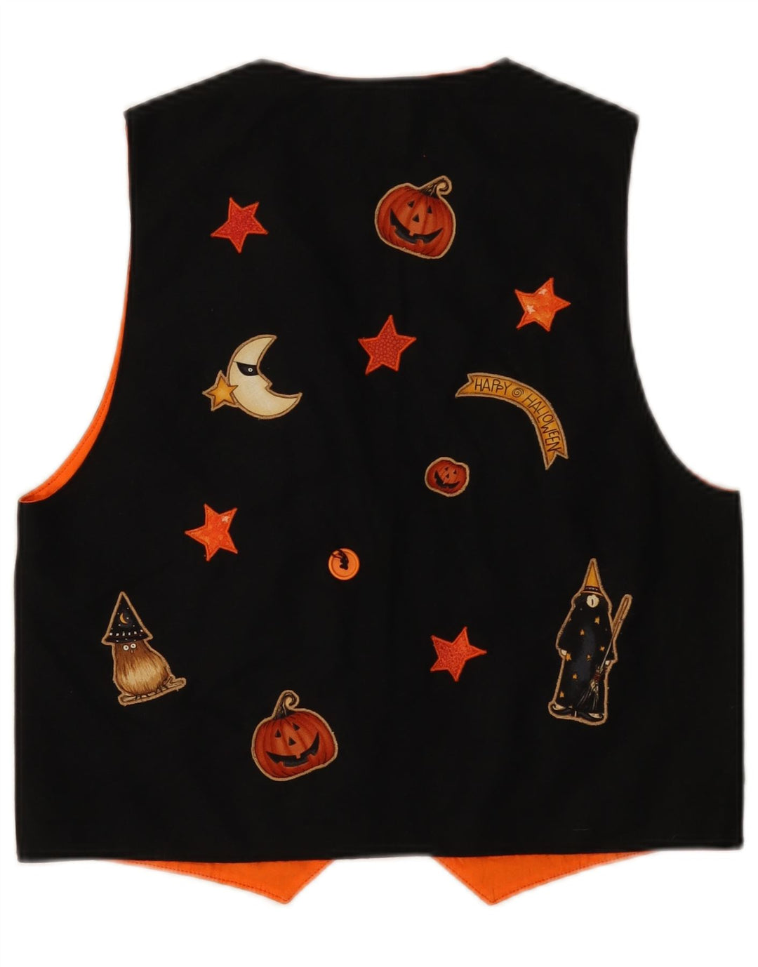 Γυναικείο γραφικό γιλέκο VINTAGE UK 12 Medium Black