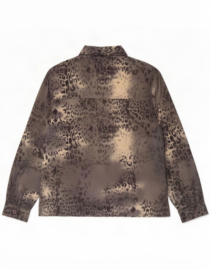Silmar γυναικείο κανονικό πουκάμισο UK 12 Medium Grey Animal Print