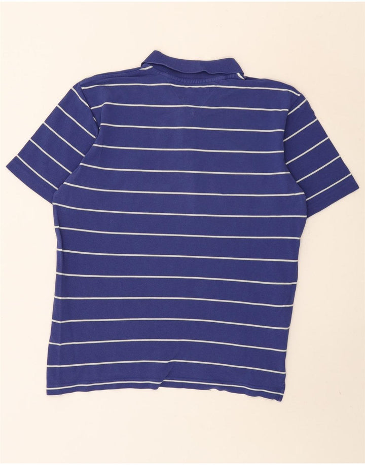 Ανδρικό μπλουζάκι πόλο Tommy Hilfiger, Βαμβακερό μεσαίο μπλε ριγέ