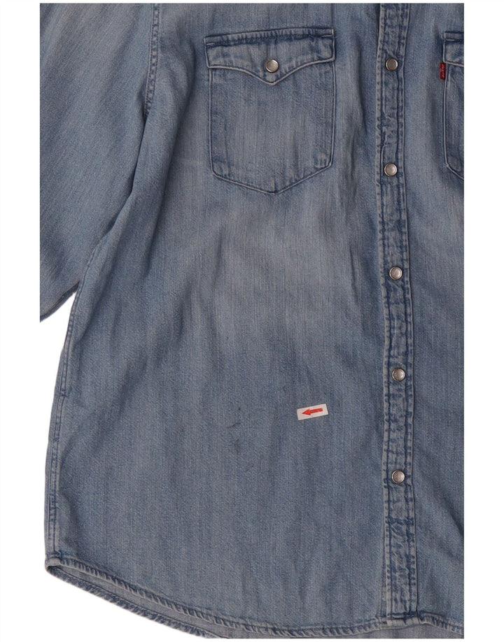 Ανδρικό τζιν πουκάμισο Levi's Standard XL Μπλε βαμβακερό
