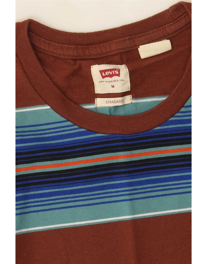 Ανδρικό T-Shirt Levi's Standard Fit Top Μεσαίο καφέ ριγέ