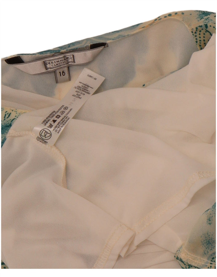 Debenhams Γυναικεία Μπλούζα Τοπ UK 16 Μεγάλος Πολύχρωμος Floral Πολυεστέρας