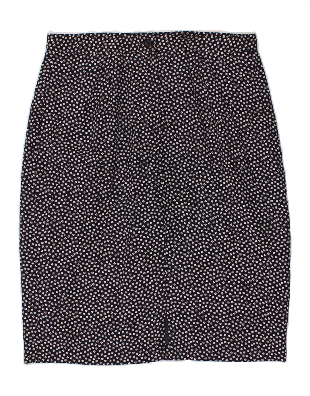 VINTAGE Womens Pencil Skirt W30 Medium Navy Blue Floral Vintage Vintage and Second-Hand Vintage from Messina Hembry 