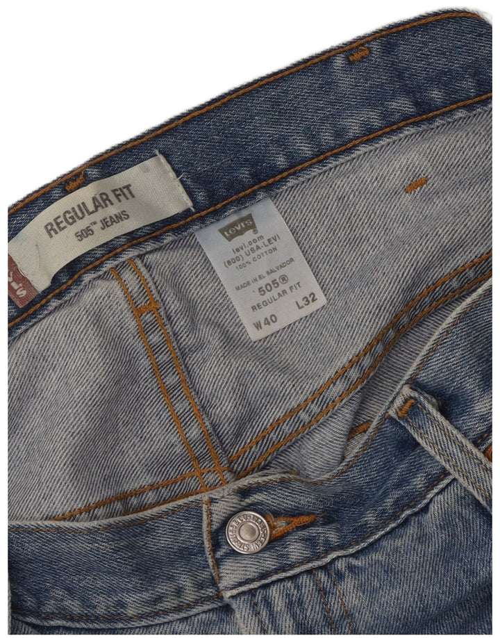 Levi's Mens 505 Regular Fit Straight Jeans W40 L32 Μπλε βαμβακερό