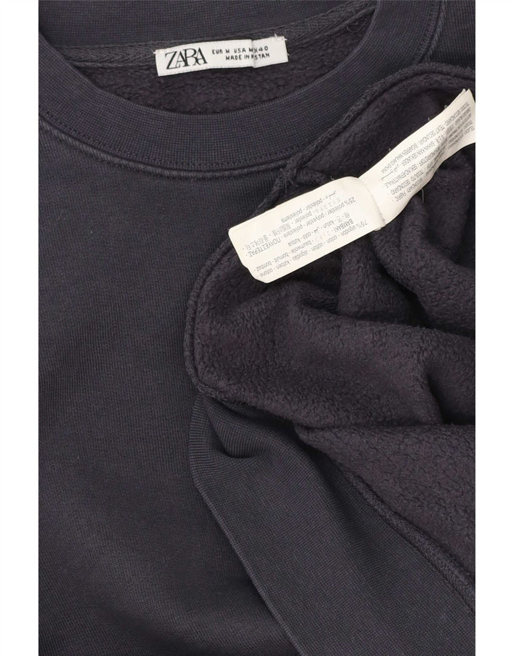 Ανδρικό φούτερ Zara Jumper Μεσαίο γαλάζιο βαμβακερό