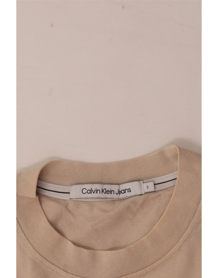 Calvin Klein Jeans Ανδρικό T-Shirt Top Small Beige