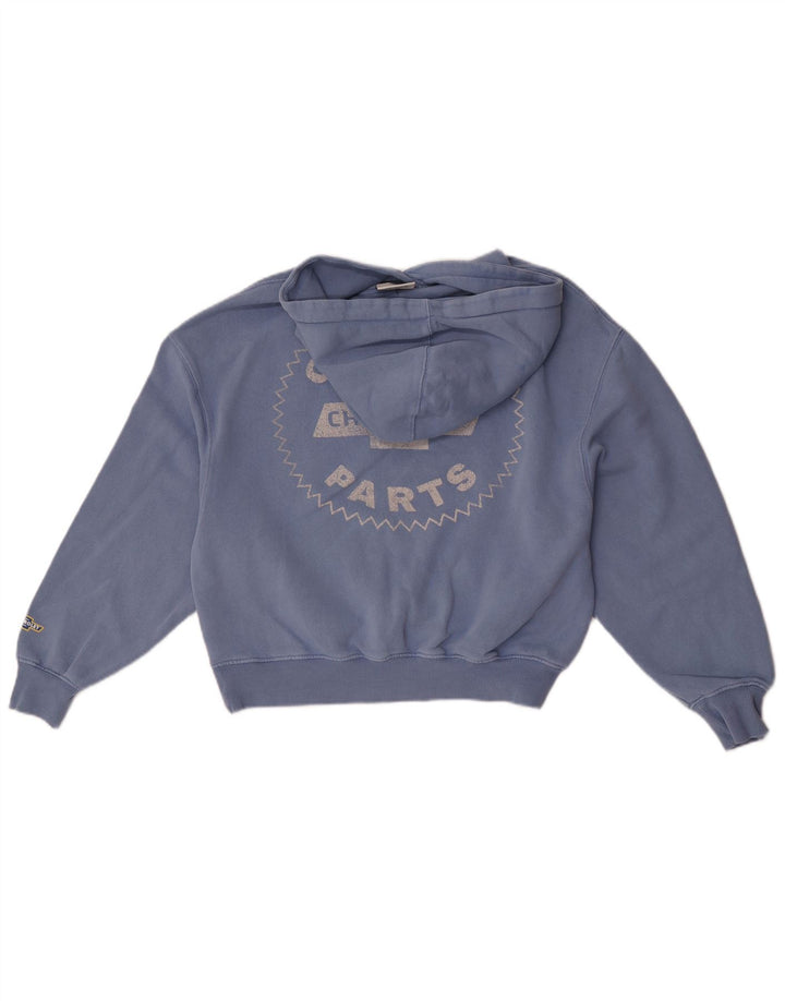 Pull & Bear Γυναικείο γραφικό υπερμεγέθη κουκούλα UK 6 XS Μπλε βαμβακερό