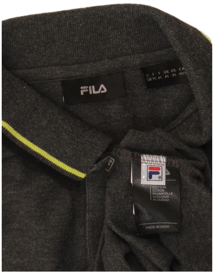 Ανδρικό πουκάμισο πόλο Fila, μεσαίο γκρι βαμβακερό