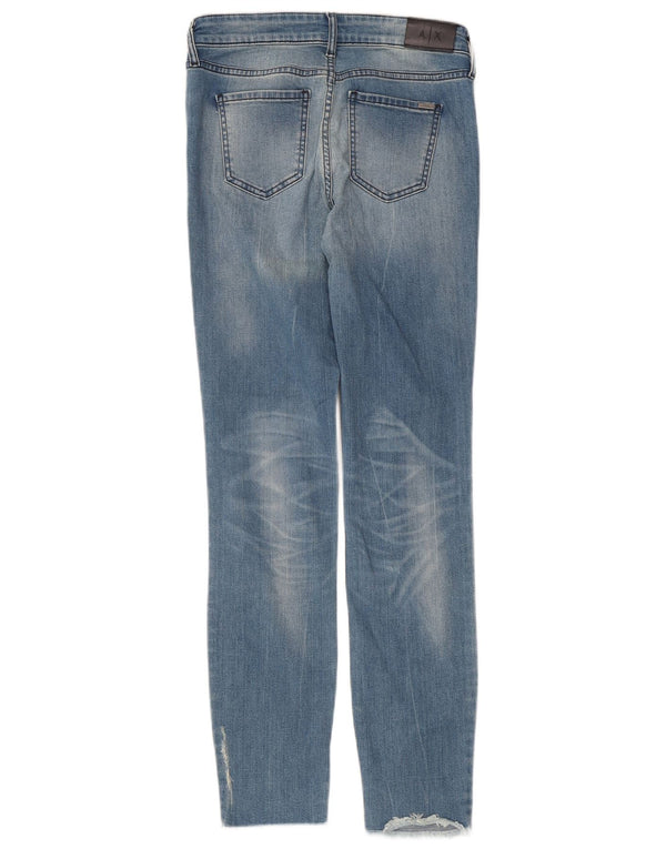 Armani Exchange Γυναικείο Χαμηλόμεσο Τζιν Super Skinny W28 L30 Μπλε βαμβακερό