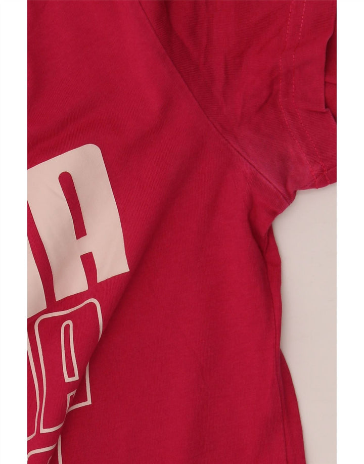 Γυναικείο γραφικό T-Shirt PUMA Top UK 6 XS Pink