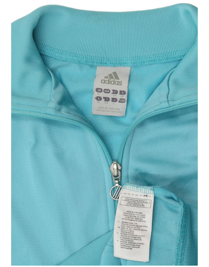 Γυναικεία αθλητική φόρμα Adidas Top Jacket UK 12 Medium Turquoise Polyester