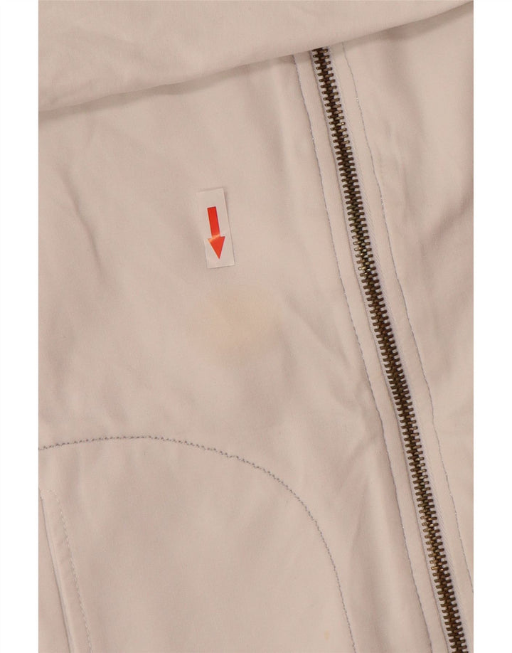 MURPHY & NYE Γυναικεία φόρμα φόρμας γραφικά Top Jacket UK 10 Small White