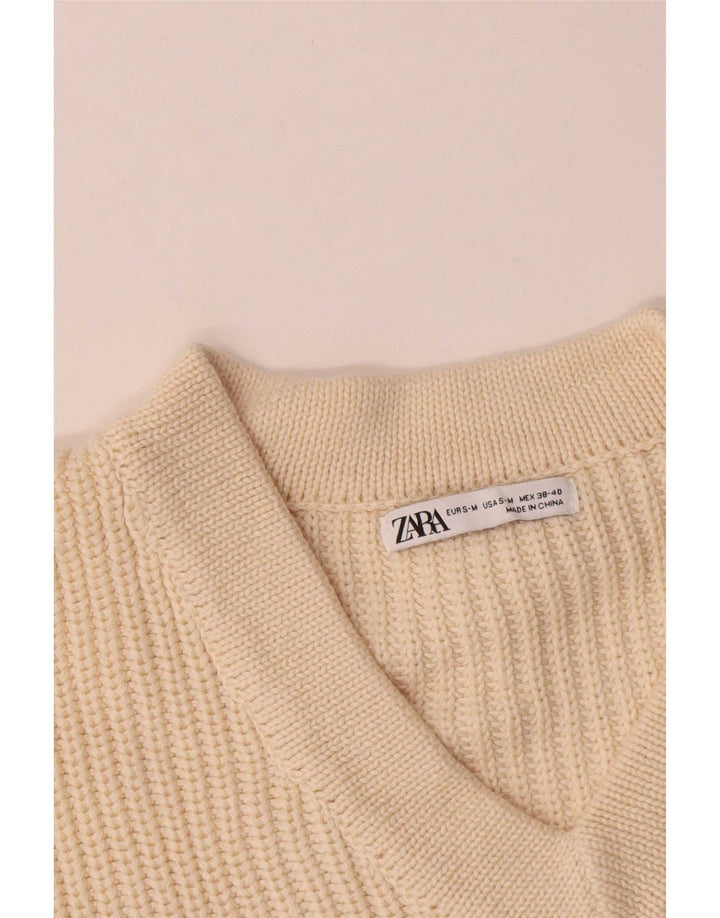 Zara Ανδρικό γιλέκο Relaxed Fit Tank Top Μεσαίο μπεζ βαμβακερό