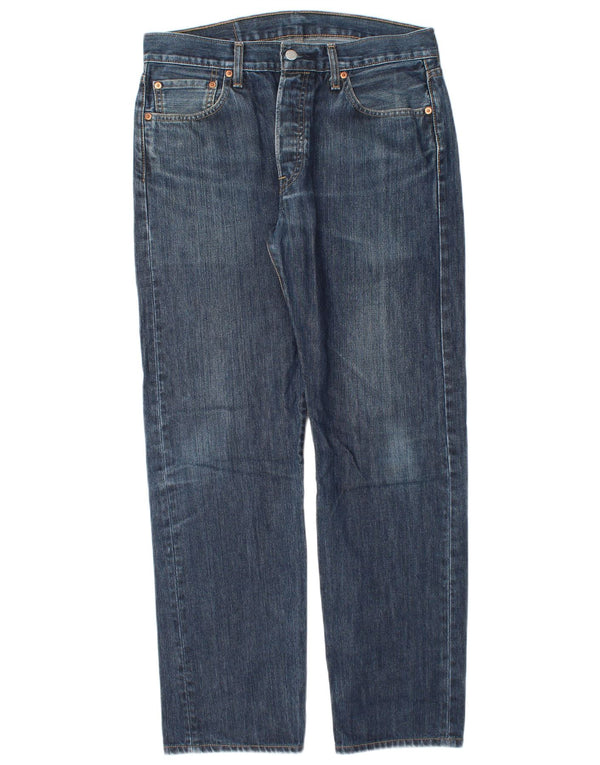 Levi's Mens 501 Straight Jeans W32 L32 Blue Cotton