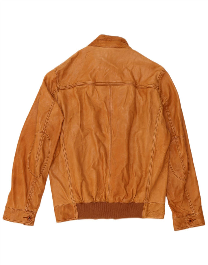 Massimo Dutti Ανδρικό Δερμάτινο Μπουφάν UK 40 Large Brown Δερμάτινο