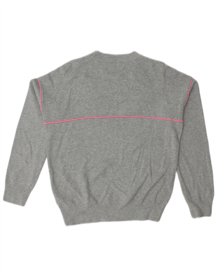 Marks & Spencer Γυναικείο πουλόβερ υπερμεγέθη Crew Neck Jumper UK 10 Small Grey