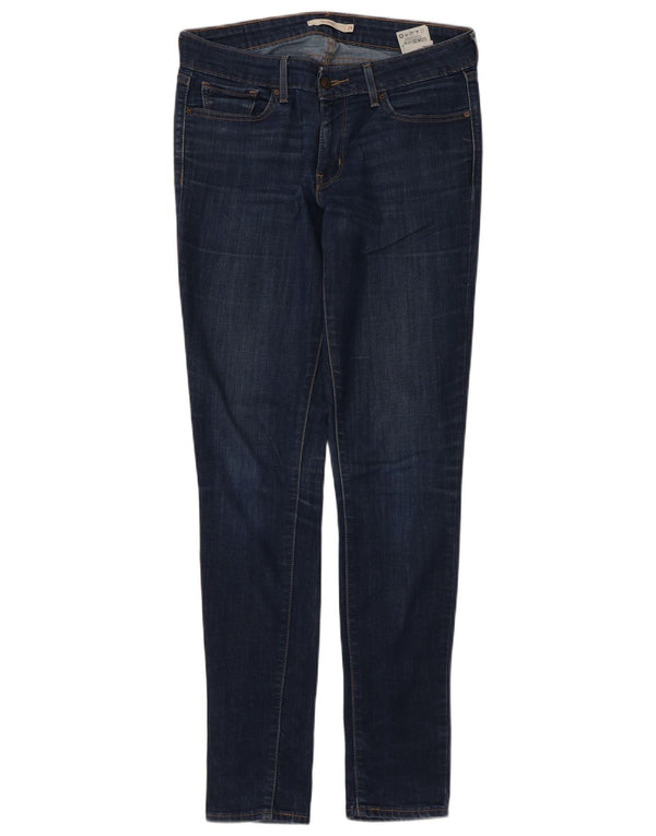 Levi's Womens 711 Skinny Jeans W29 L32 Navy Blue Cotton