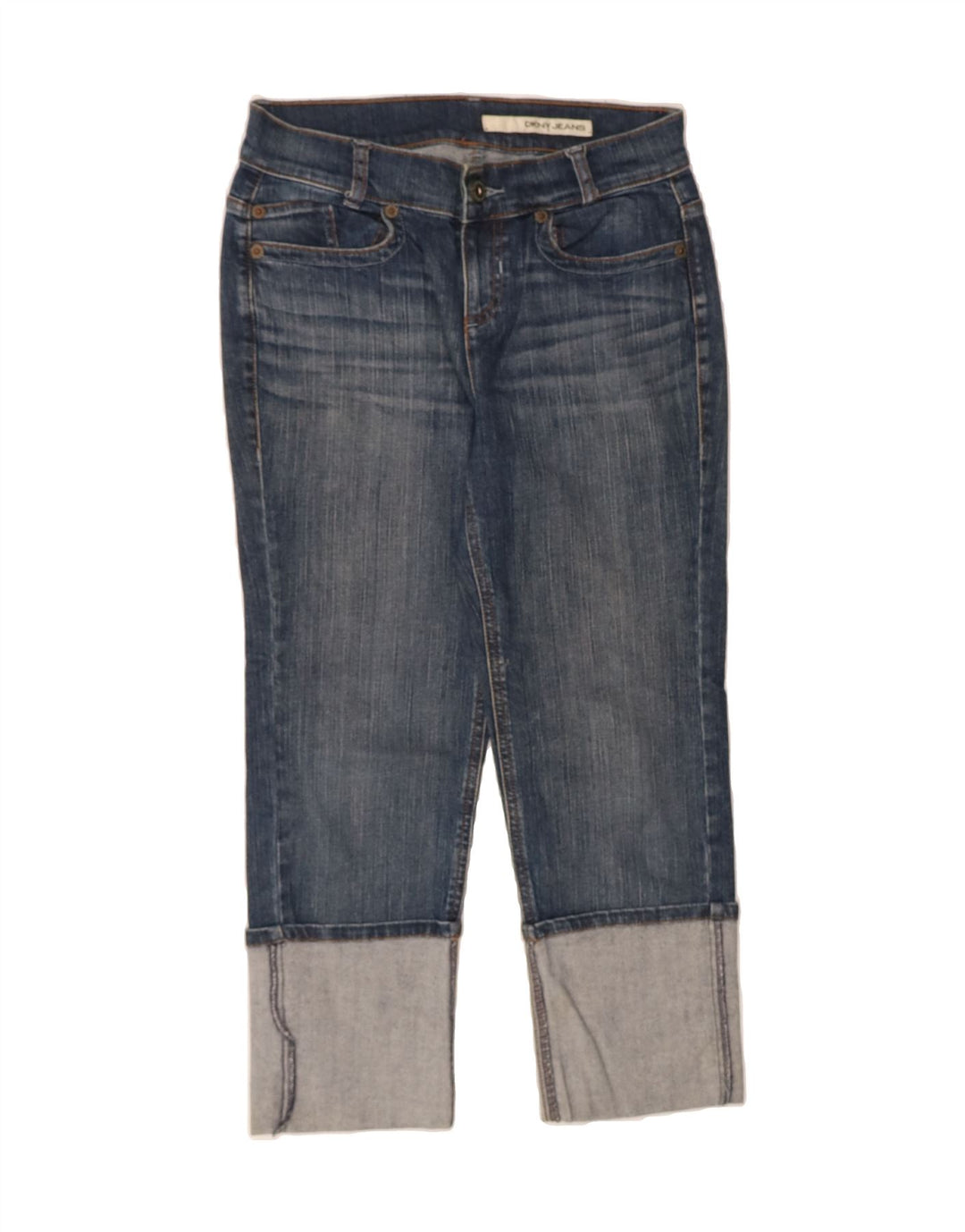 DKNY Womens Cropped Jeans US 6 Medium W30 L24 Blue Cotton Vintage Dkny and Second-Hand Dkny from Messina Hembry 