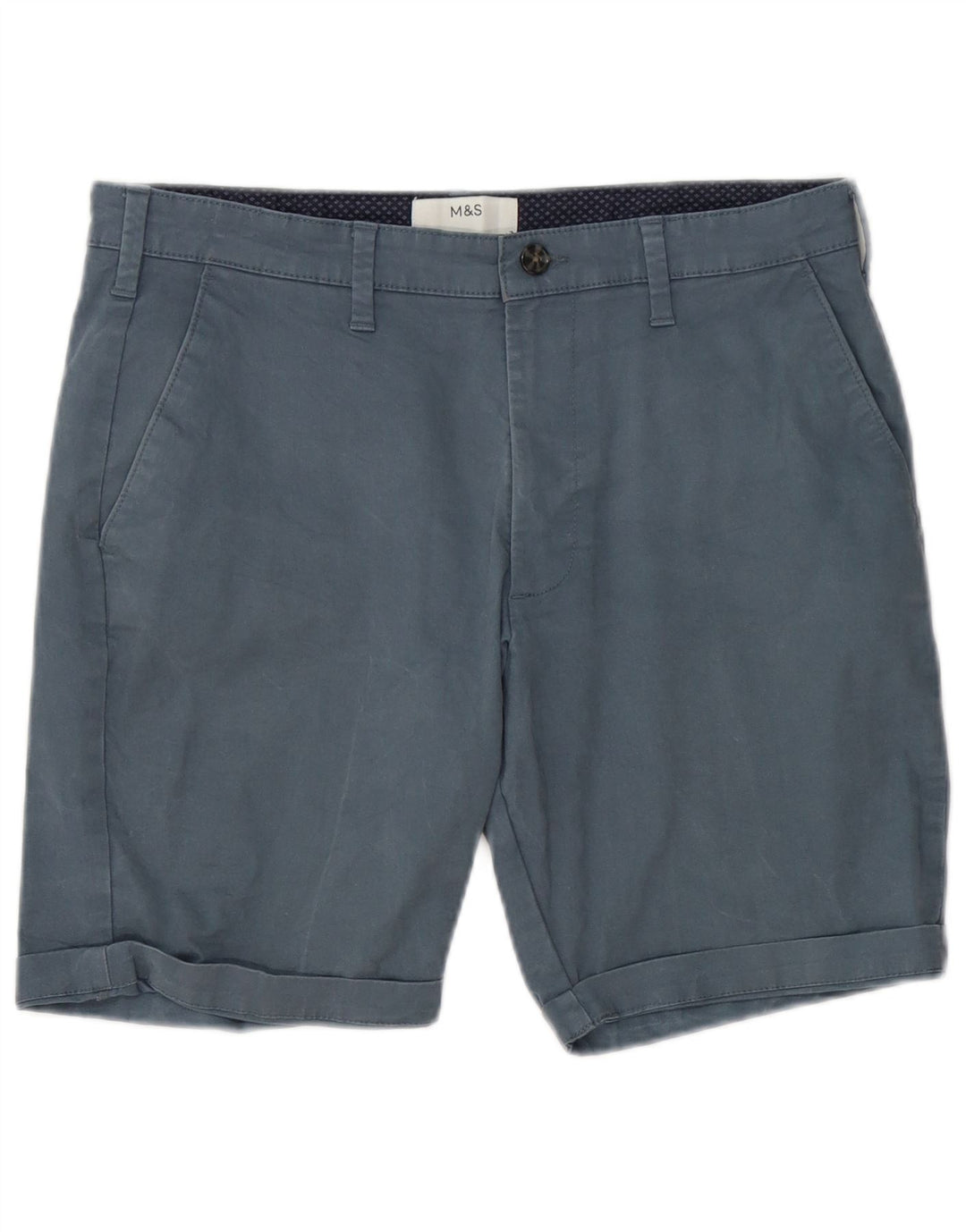 Ανδρικό σορτς Chino Marks & Spencer W32 Βαμβακερό μεσαίο μπλε