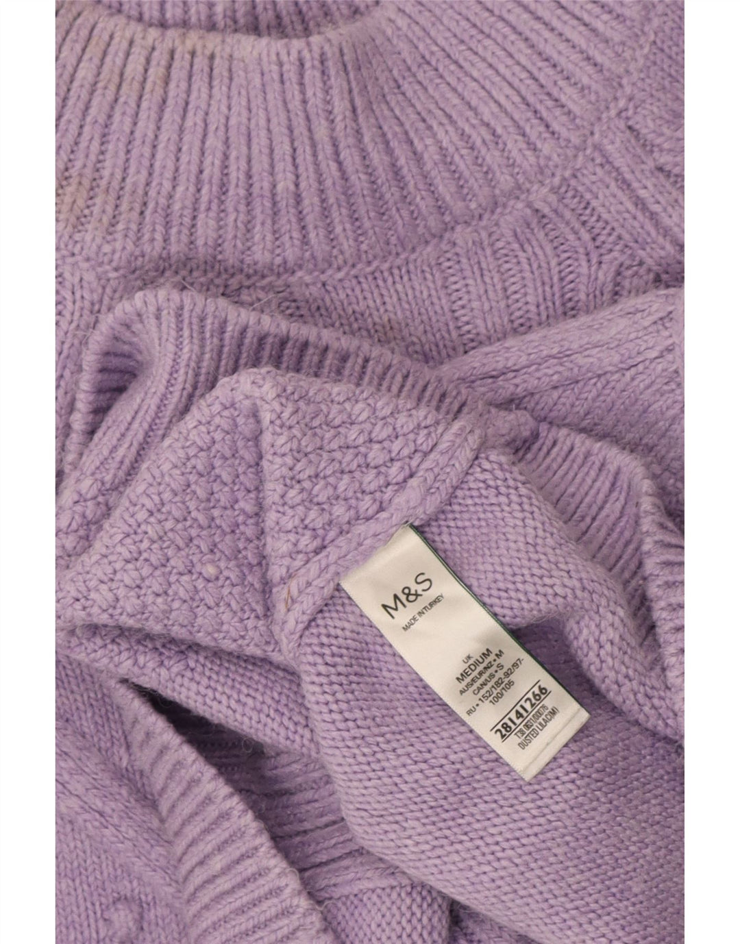 Marks & Spencer Γυναικείο πουλόβερ με λαιμό χελώνα UK 14 Medium Purple