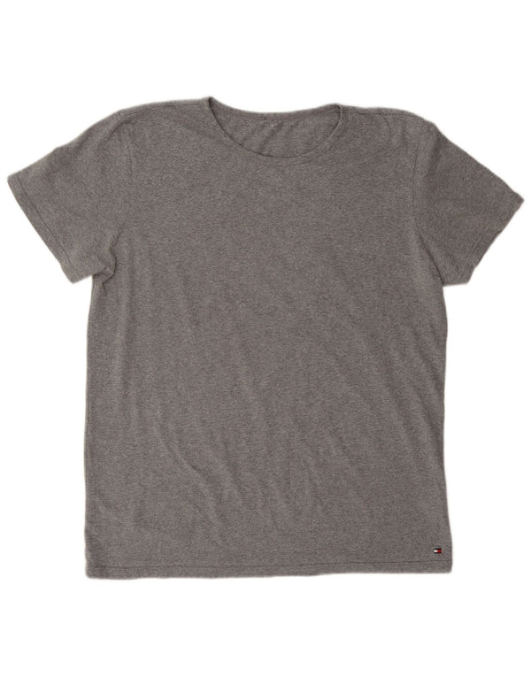 Tommy Hilfiger Γυναικείο T-Shirt Top UK 18 XL Γκρι βαμβακερό