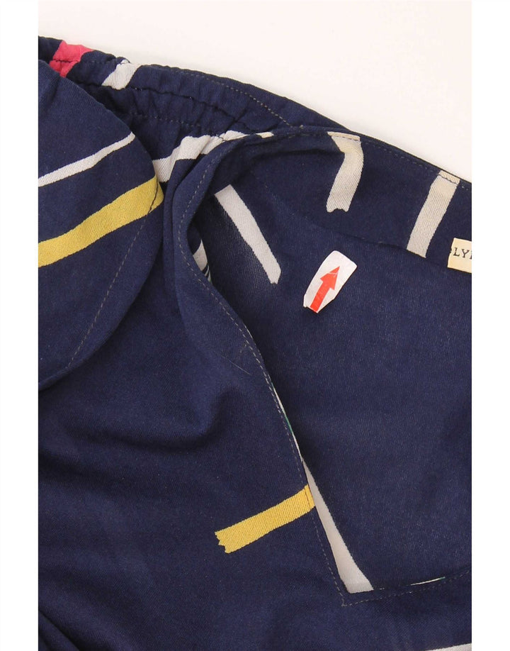 Vintage Γυναικείο Φόρεμα A-Line IT 42 Medium Navy Blue ριγέ πολυεστέρας