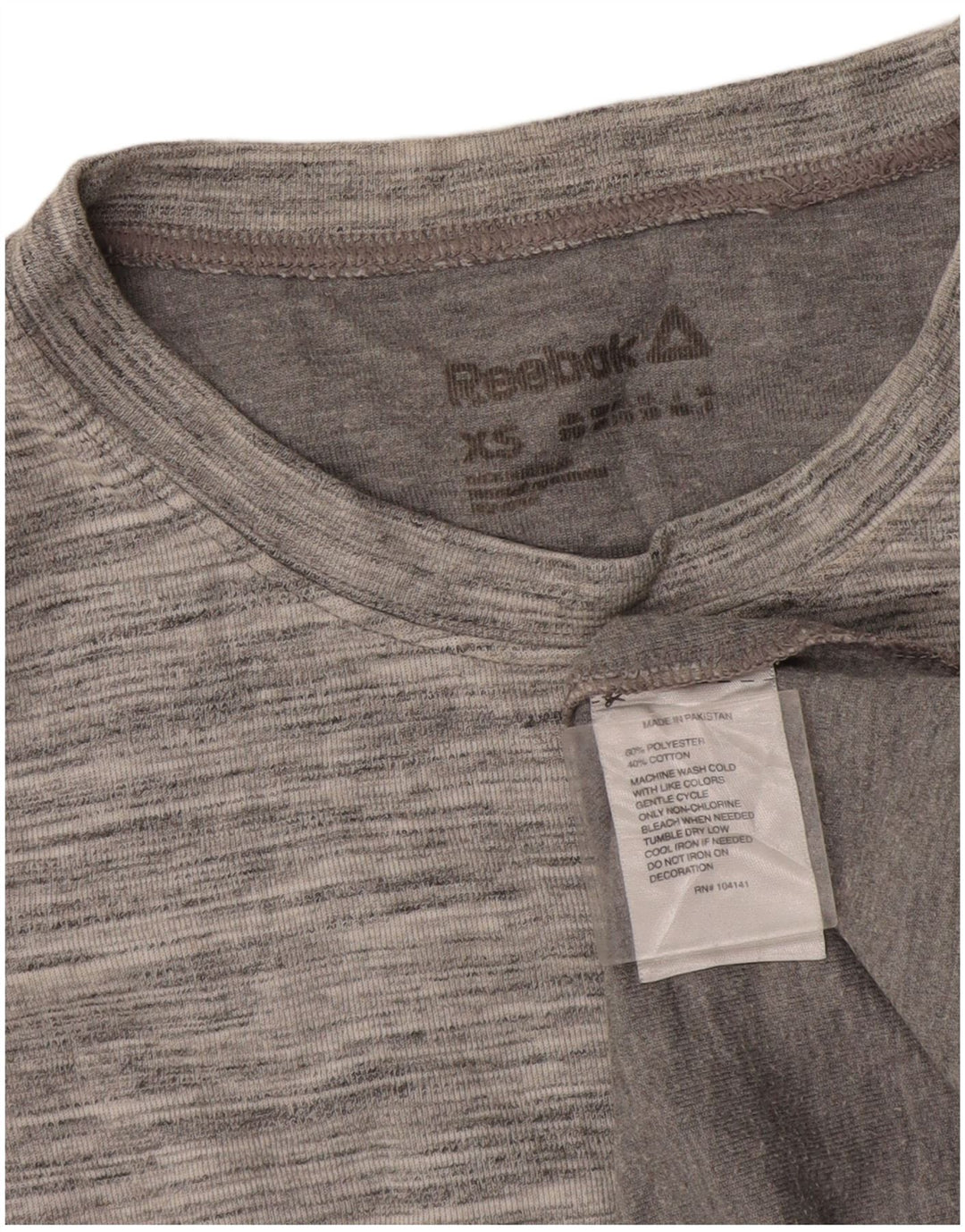 Reebok Γυναικείο τοπ μακρυμάνικο UK 6 XS με γκρι λεπτές πολυεστέρα