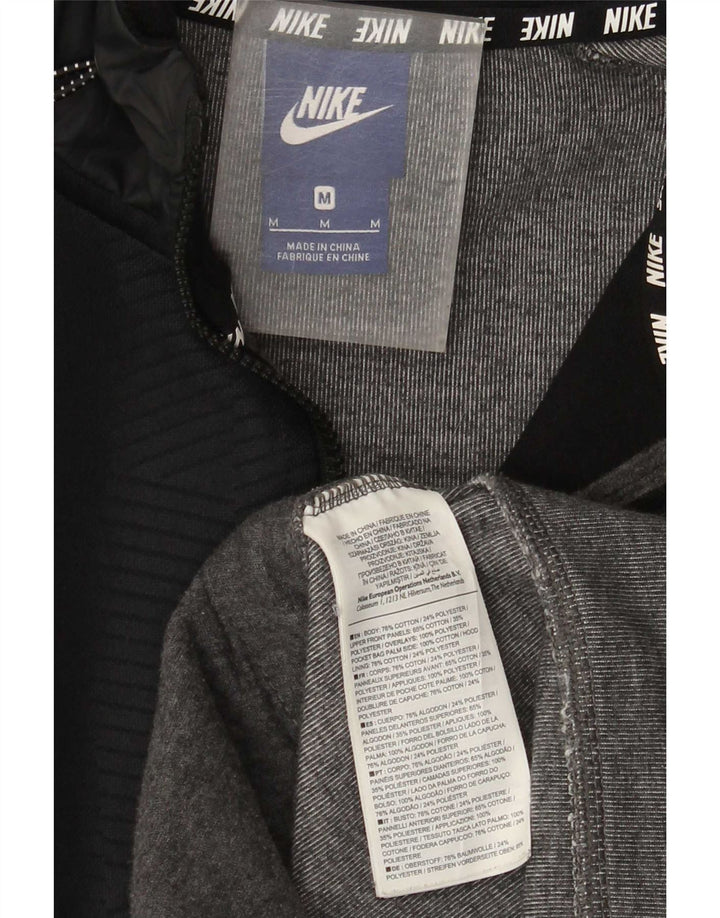 Ανδρικό πουλόβερ Nike με φερμουάρ με κουκούλα σε μεσαίο γκρι βαμβακερό χρώμα