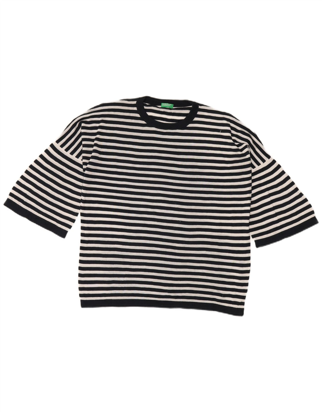 BENETTON Γυναικεία μπλούζα με μανίκια 3/4 τοπ 10 Small Navy Blue Nautical