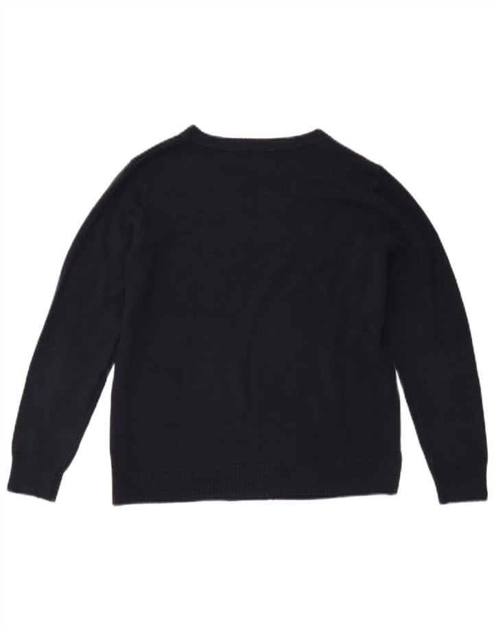 Marks & Spencer Γυναικείο πουλόβερ με λαιμό σκάφος UK 14 Medium Navy Blue