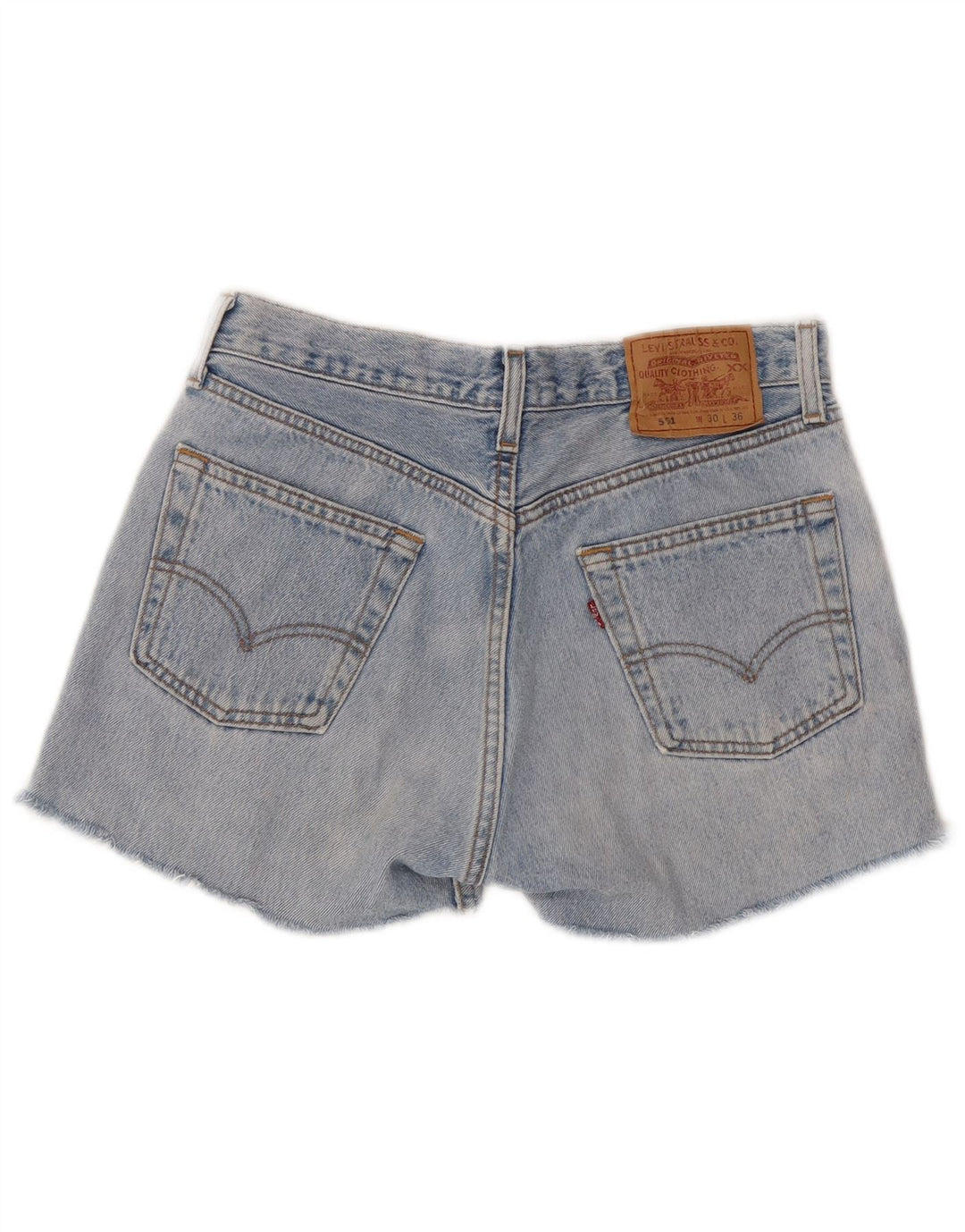 Γυναικείο τζιν σορτς Levi's 501 ψηλόμεσο W30 μεσαίο μπλε