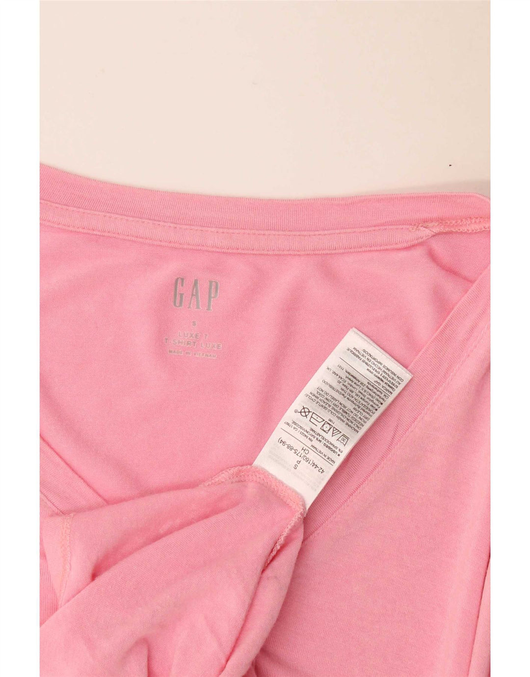 Gap Γυναικείο T-Shirt Top UK 10 Small Pink Rayon