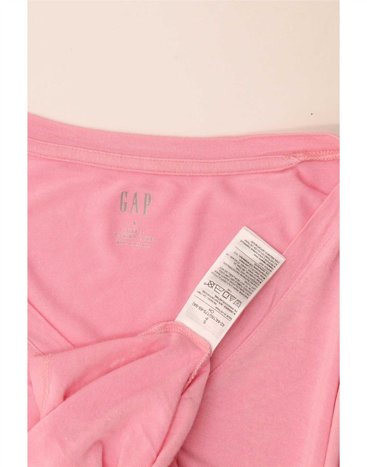 Gap Γυναικείο T-Shirt Top UK 10 Small Pink Rayon