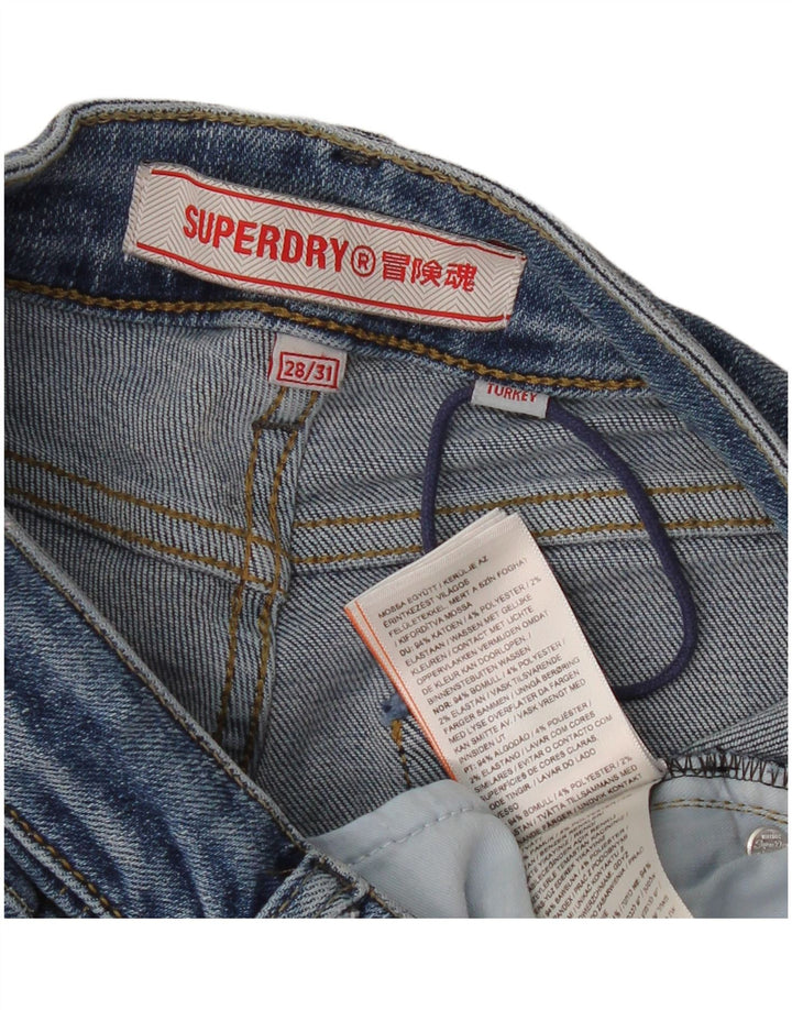 Superdry Γυναικείο Τζιν μποτάκι W28 L31 Μπλε βαμβακερό