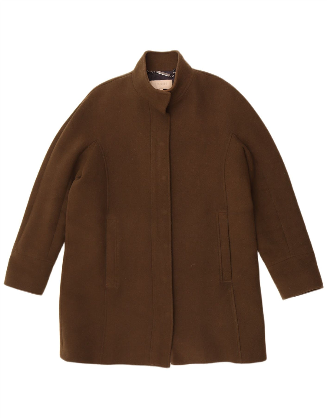 Hobbs Γυναικείο Παλτό UK 14 Μεγάλο Χακί Μαλλί