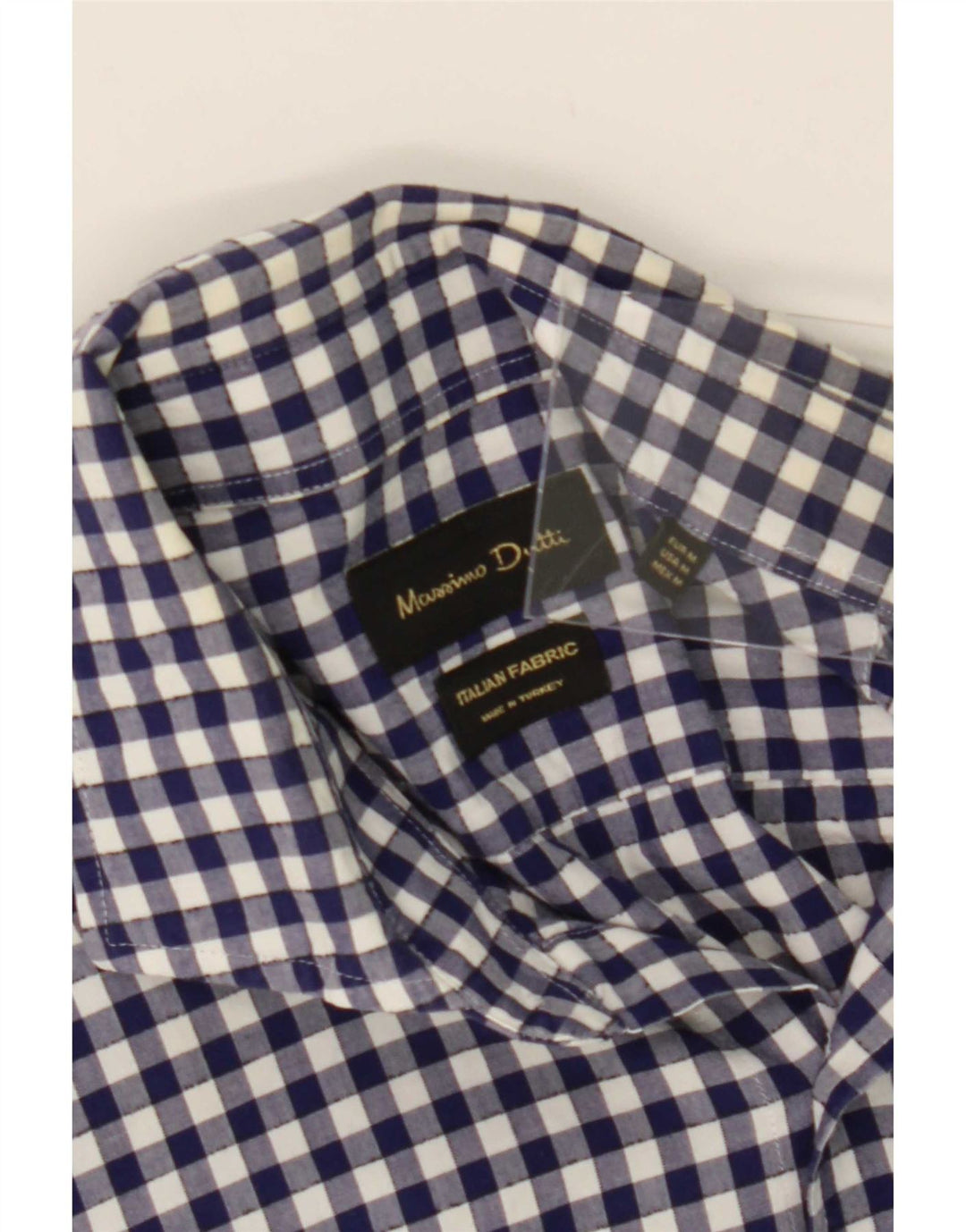 Ανδρικό πουκάμισο Massimo Dutti Medium Navy Blue Gingham