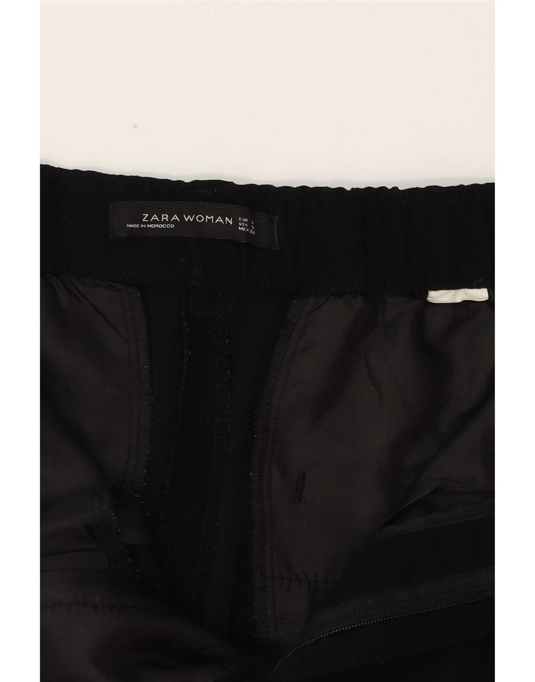 Zara Γυναικείο κωνικό παντελόνι Capri Medium W30 L23 Μαύρο