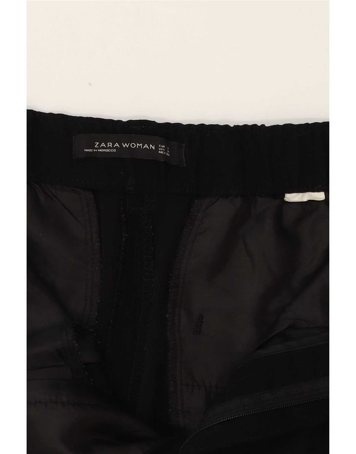 Zara Γυναικείο κωνικό παντελόνι Capri Medium W30 L23 Μαύρο